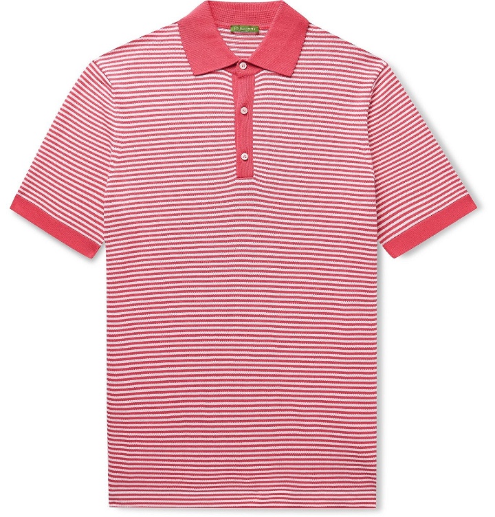 Photo: Sid Mashburn - Striped Cotton Polo Shirt - Red