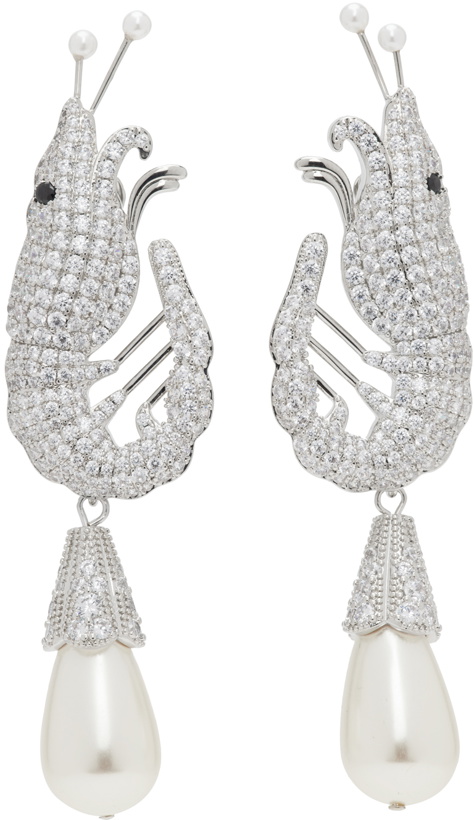 Photo: Shrimps Silver Graphic Earrings