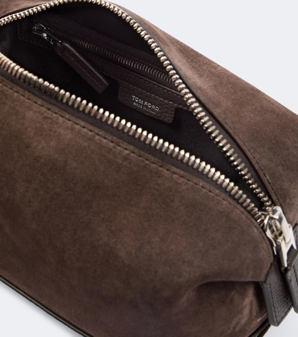 Tom Ford Leather-trimmed suede toiletry bag