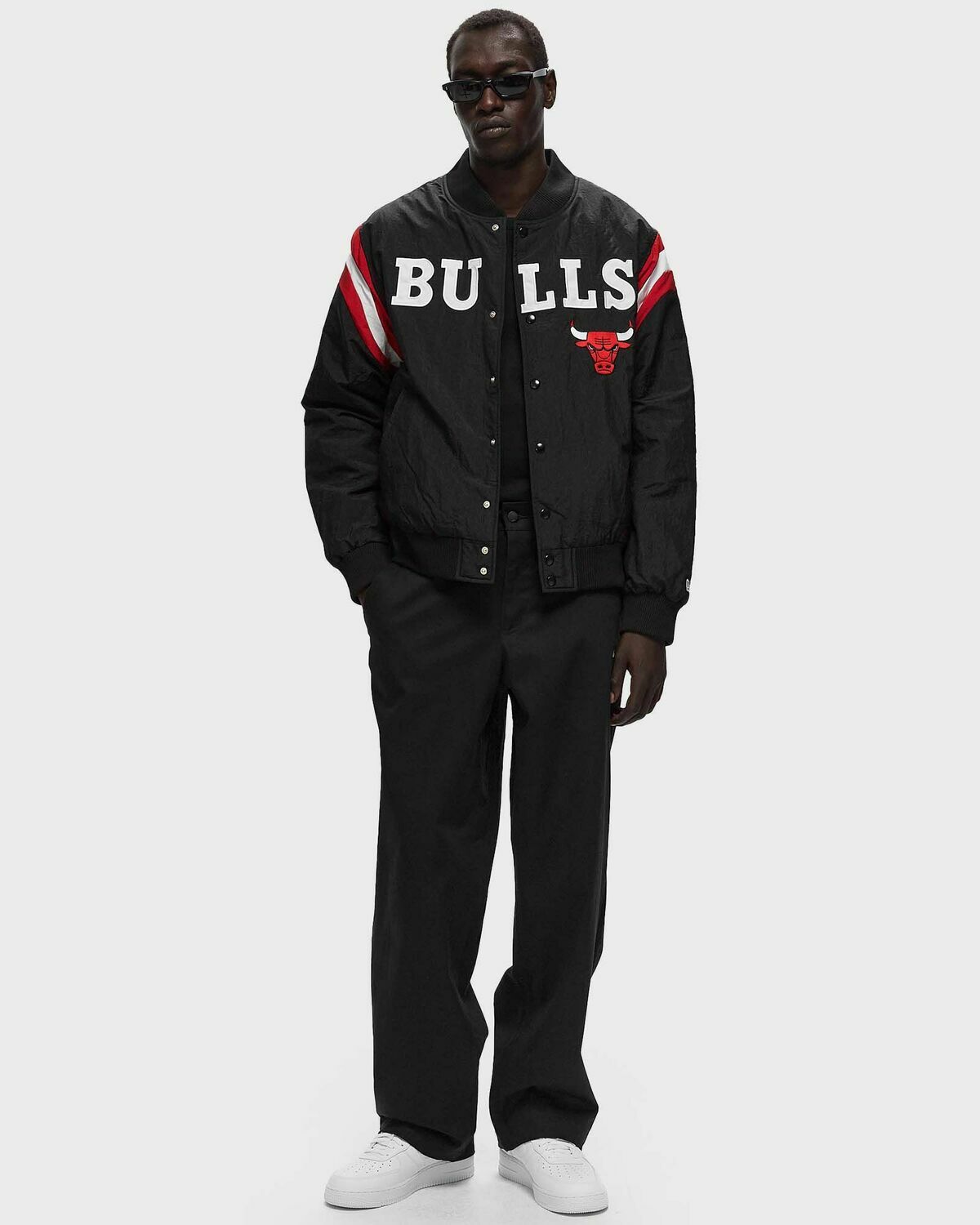 New Era Nba Panel Bomber Chicago Bulls Black College Jackets