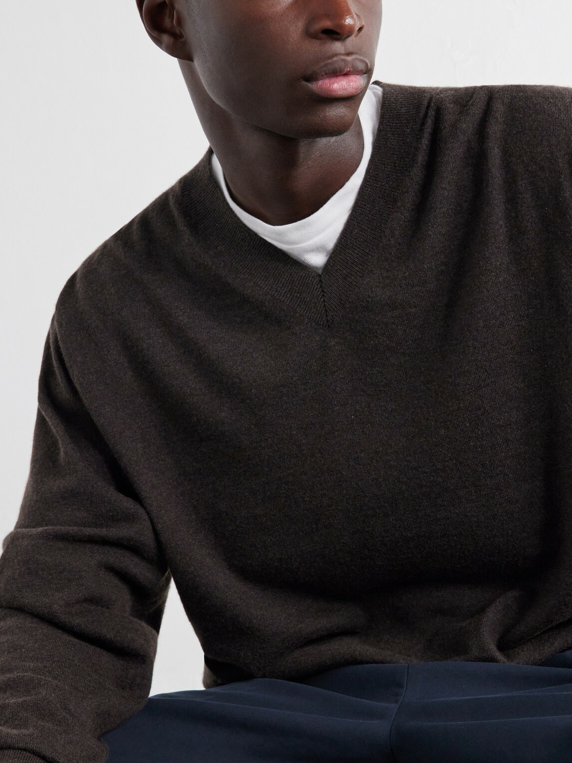 ATON - Cotton and Yak-Blend Sweater - Brown