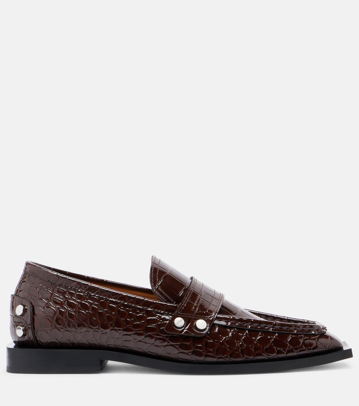 Ganni Studs faux leather loafers