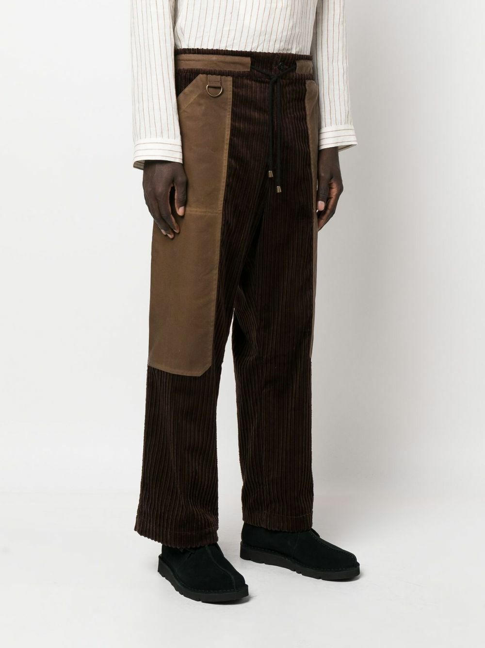 Nicholas Daley Brown Corduroy Straight-Leg Cotton Trousers