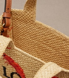 Loewe Paula's Ibiza Font Mini raffia tote bag