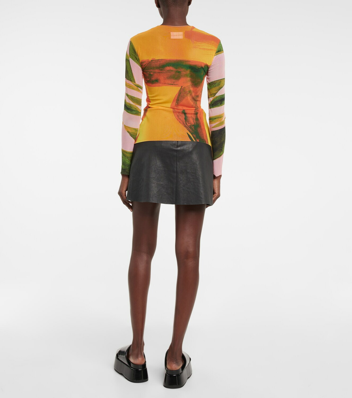 Louisa Ballou - Printed mesh top