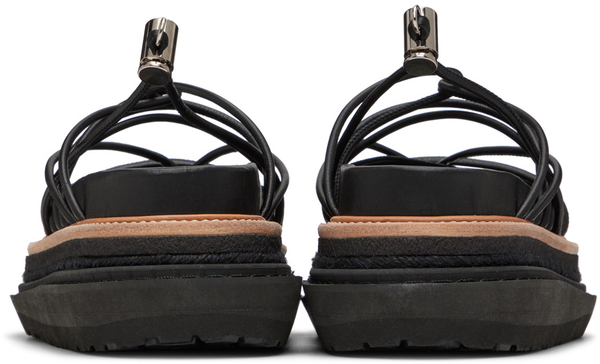 sacai Black Platform Sandals