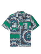 Sacai - Camp-Collar Bandana-Print Cotton-Canvas Shirt - Green