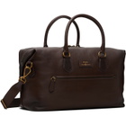 Polo Ralph Lauren Brown Pebbled Leather Duffle Bag