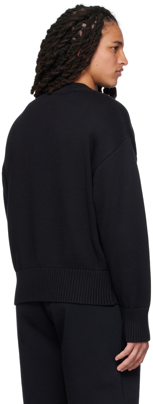AMI Paris Black Ami de Cœur Sweater