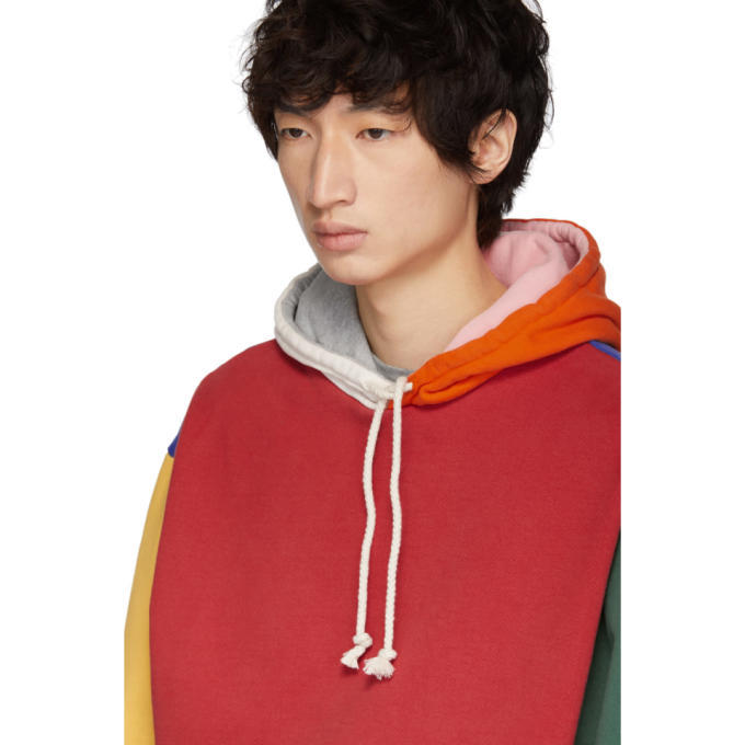 Multicolor colorblocked 2025 oversized hoodie