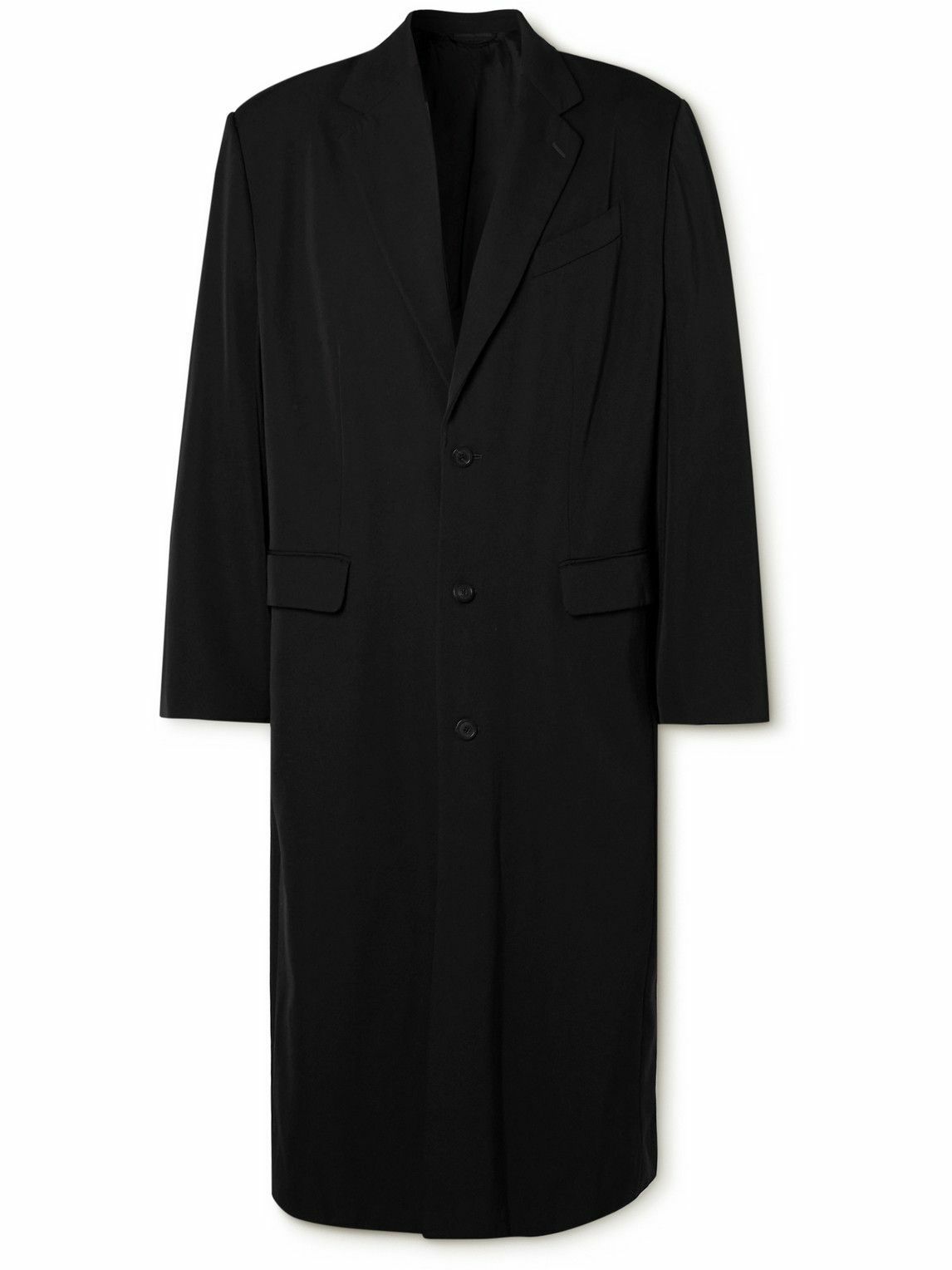 Balenciaga - Oversized Logo-Appliquéd Cotton-Drill Coat - Black Balenciaga