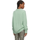 Tibi Green Alpaca Airy Pullover Sweater