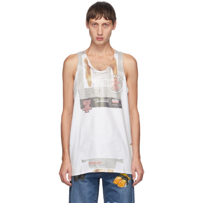 Photo: Doublet White Package Tank Top