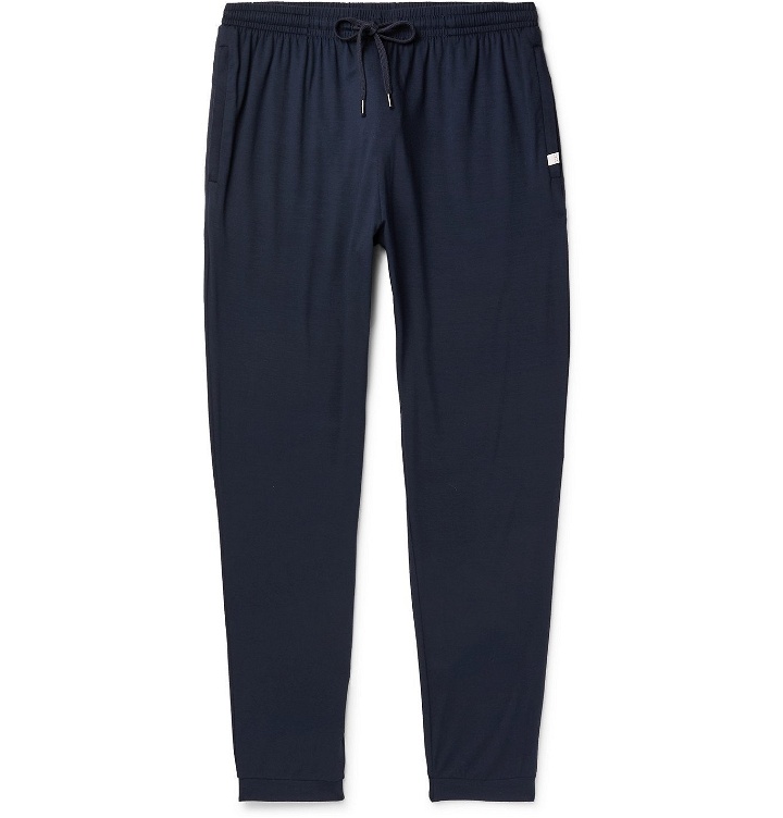 Photo: DEREK ROSE - Stretch Micro Modal Jersey Sweatpants - Blue