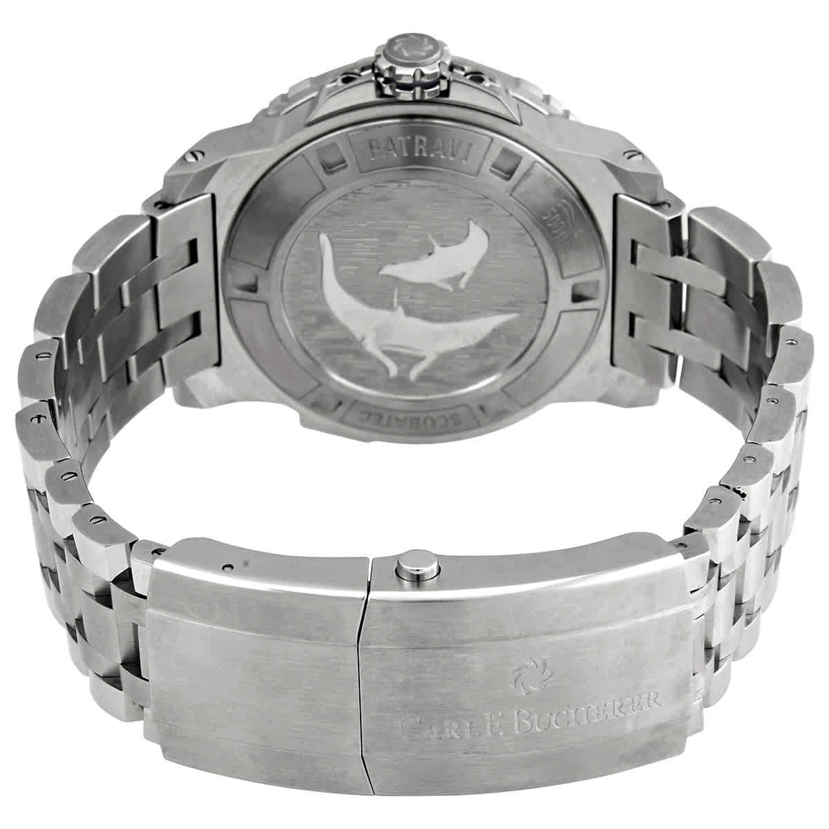 Carl F. Bucherer Patravi ScubaTec White Dial Batman Bezel Mens Watch 00.10632.23.23.21