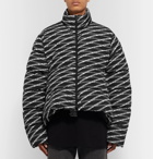Balenciaga - Quilted Logo-Print Shell Jacket - Black