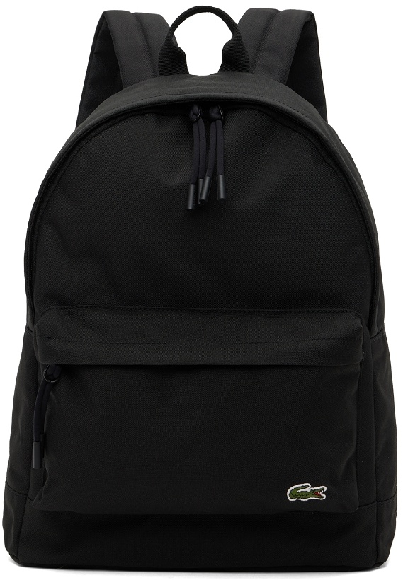 Photo: Lacoste Black Polyester Backpack