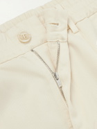 Brunello Cucinelli - Straight-Leg Cotton Bermuda Shorts - Neutrals