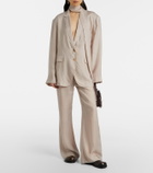 Acne Studios Checked scarf-detail blazer