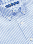 Polo Ralph Lauren - Button-Down Collar Striped Linen Shirt - Blue