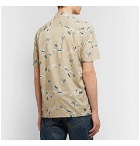 Gitman Vintage - Camp-Collar Printed Cotton-Blend Shirt - Cream