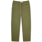Dime Men's Classic Relaxed Denim Pant in Washed Green