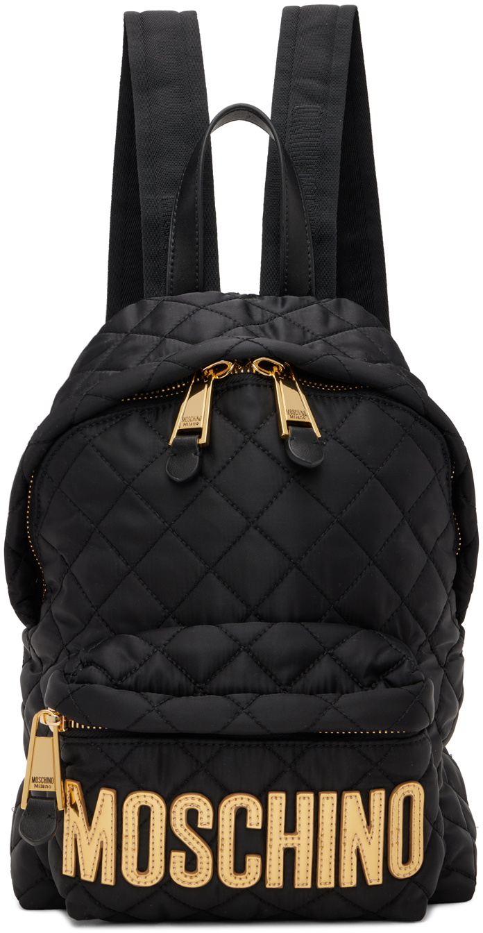 Photo: Moschino Black Quilted Backpack