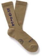 Rostersox - Hope Metallic Intarsia Ribbed Cotton Socks