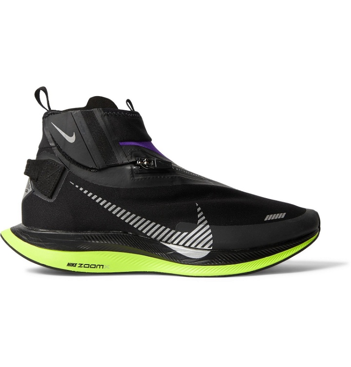 Photo: Nike Running - Pegasus Turbo Shield Neoprene High-Top Running Sneakers - Black