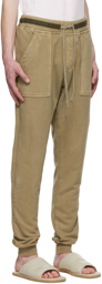 Greg Lauren Khaki Cotton Lounge Pants