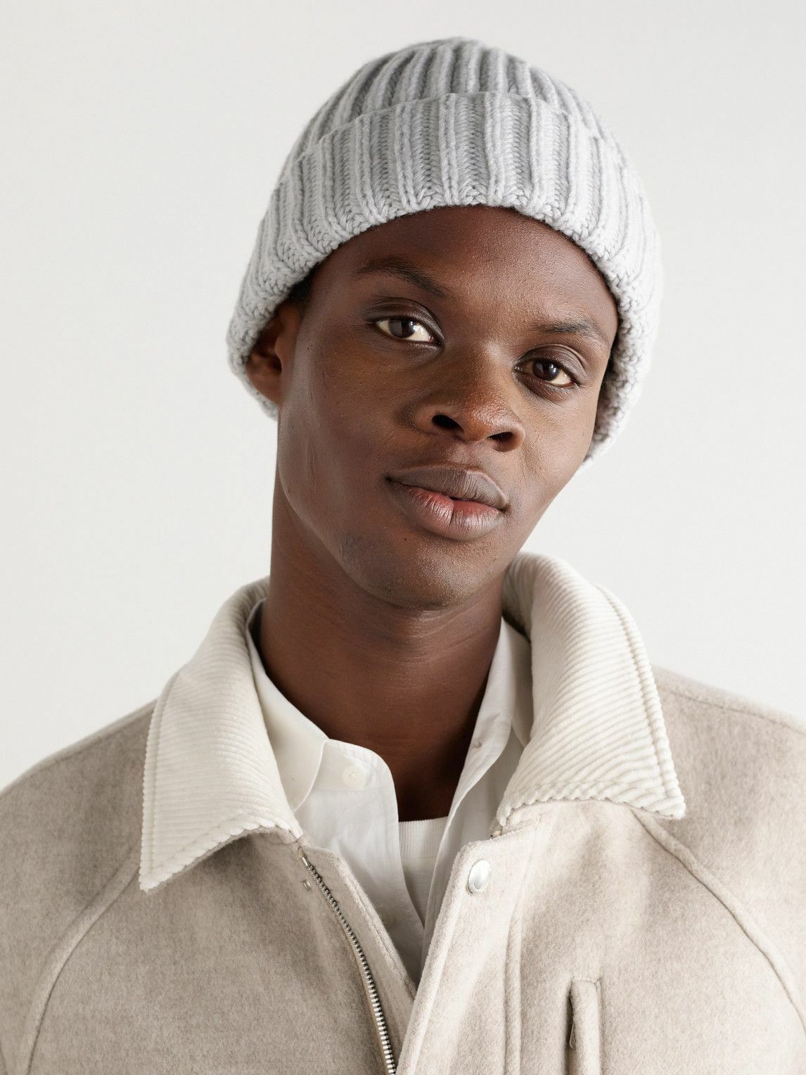 Stòffa - Ribbed Cashmere Beanie