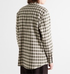 Gucci - Embroidered Checked Cotton Shirt - Green