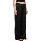 LESET Black Barb Wide Leg Lounge Pants