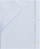 Brooks Brothers Men's Stretch Madison Relaxed-Fit Dress Shirt, Non-Iron Poplin End-on-End Short-Sleeve | Light Blue