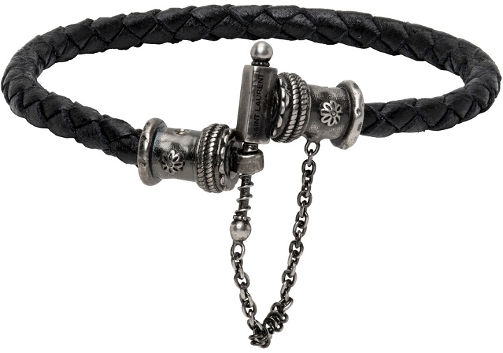 Photo: Saint Laurent Black Braided Bracelet