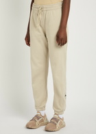 Adidas X Stella Mccartney Logo-print Cotton Sweatpants Beige