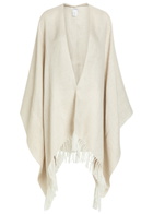 Brunello Cucinelli Metallic-knit Linen-blend Poncho - Beige - One Size