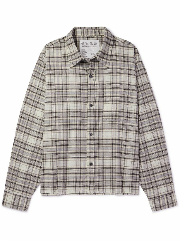 Photo: mfpen - Priority Checked Cotton and Cashmere-Blend Flannel Shirt - Gray