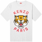 Kenzo Men's Lucky Tiger Oversized T-Shirt in Pale Grey