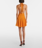 Saint Laurent A Dos Nu silk satin minidress
