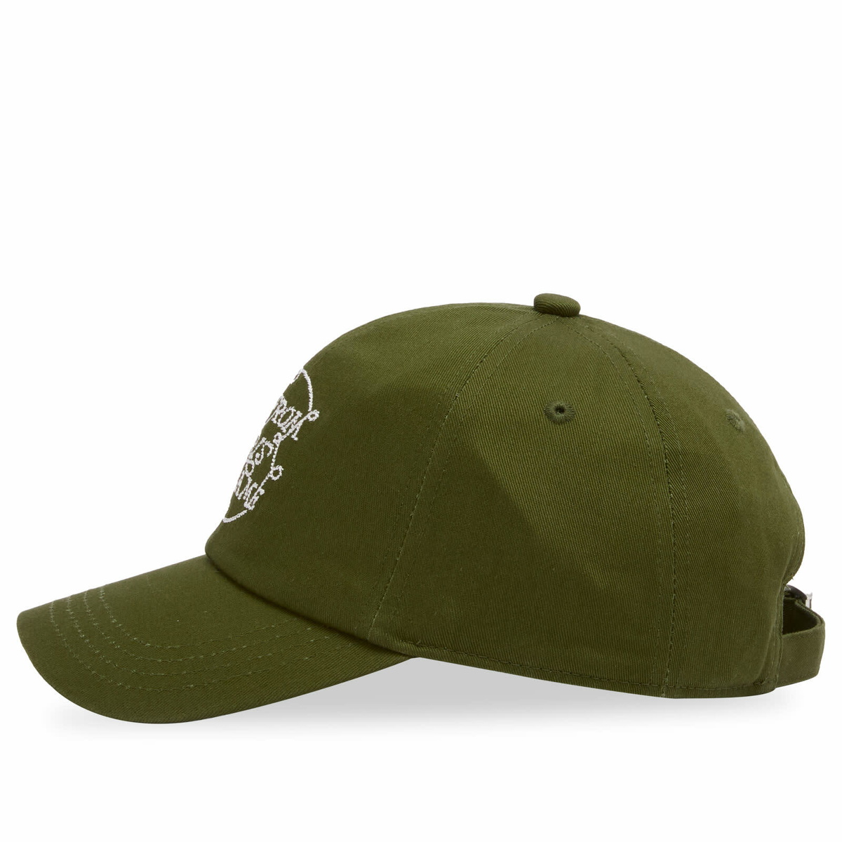 Drôle de Monsieur Men's Braided Slogan Cap in Khaki 