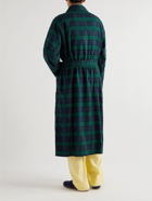 Polo Ralph Lauren - Logo-Embroidered Checked Cotton-Flannel Robe - Green