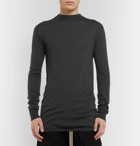 Rick Owens - Mock-Neck Virgin Wool Sweater - Men - Dark gray