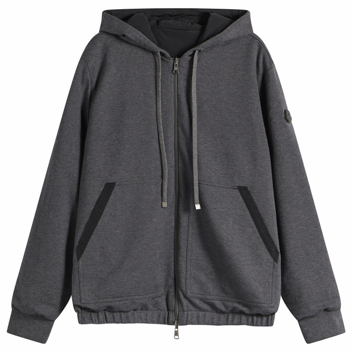 Photo: Moncler Men's Zip Up Hoodie in Grey