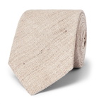 Kingsman - Drake's 8cm Mélange Linen and Silk-Blend Tie - Beige