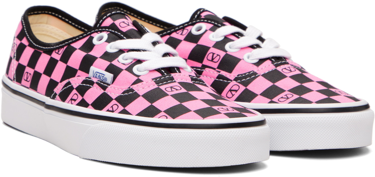 Valentino Garavani Pink Vans Edition Low-Top VLogo Checkerboard Sneakers