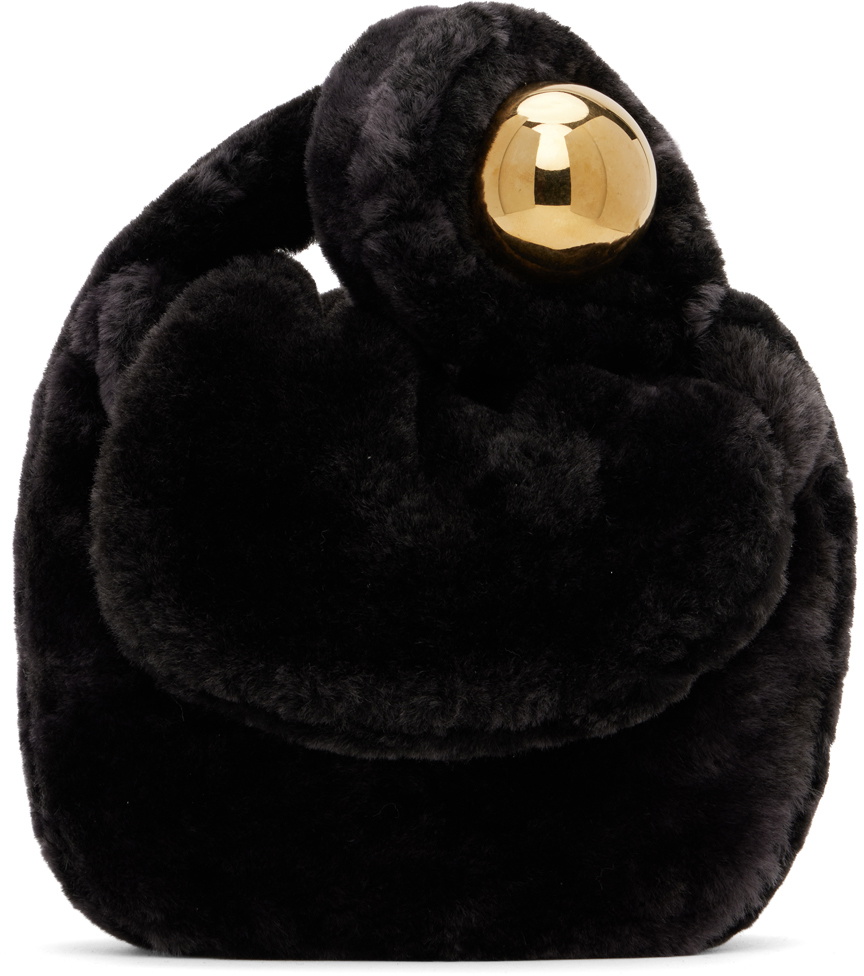 Black Small Sphere Pouch by Jil Sander on Sale