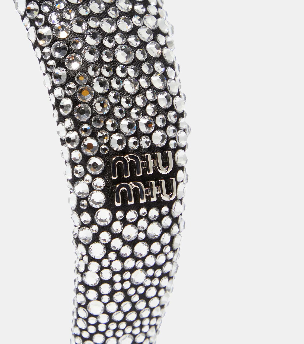 Miu Miu Aqua Crystal Embellished Headband Miu Miu Logo crystal-embellished headband Miu Miu main image 2