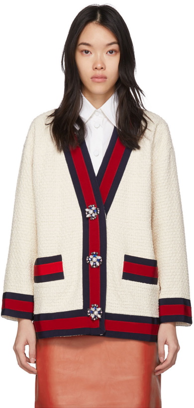 Photo: Gucci Off-White Tweed Oversized Cardigan