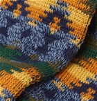 Anonymous Ism - Intarsia Cotton-Blend Socks - Blue